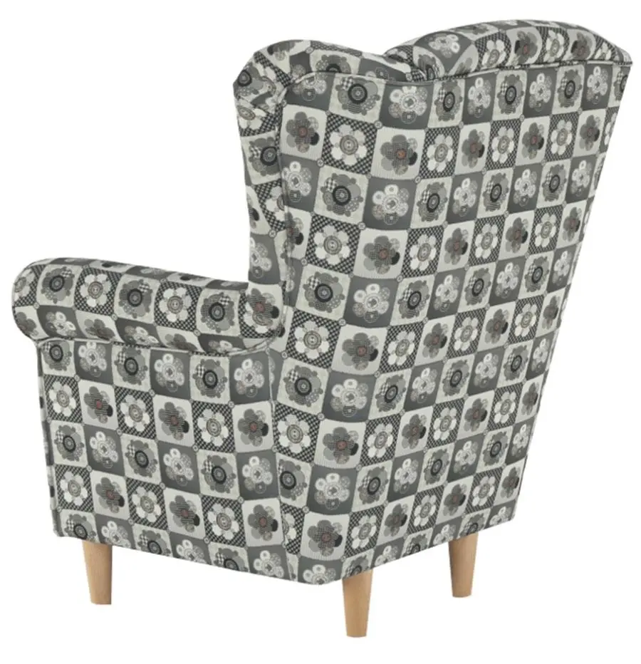 Fotoliu Mobhaus Charlot (Gray/Flowers)