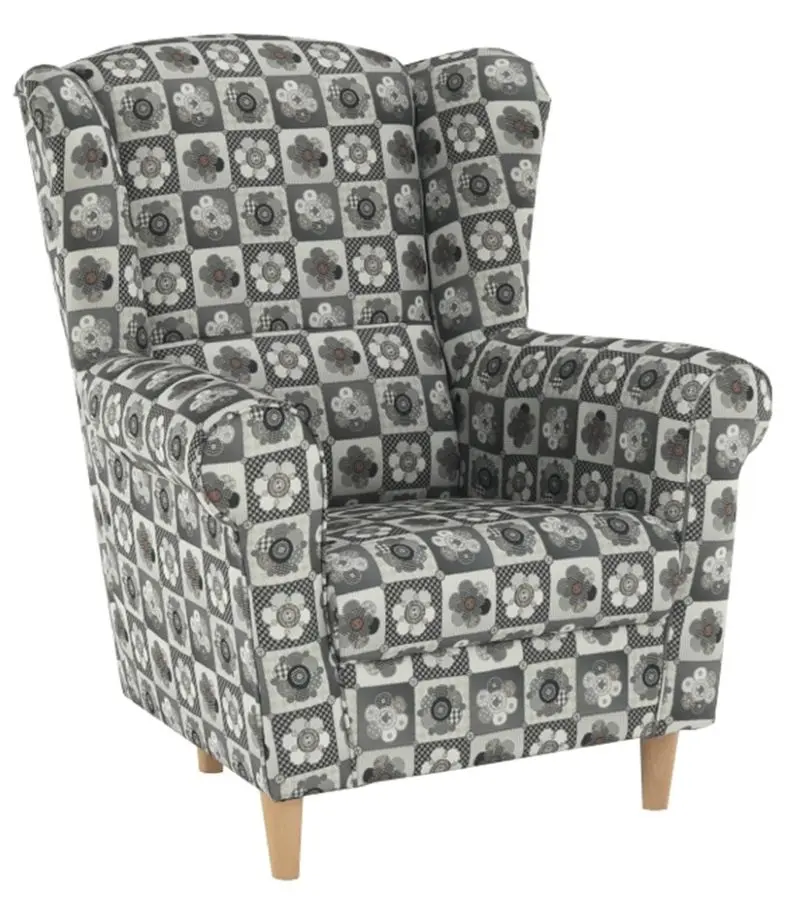 Fotoliu Mobhaus Charlot (Gray/Flowers)