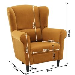 Fotoliu Mobhaus Charlot (Mustard) Thumb