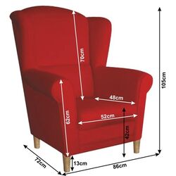 Fotoliu Mobhaus Charlot (Red) Thumb