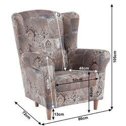 Fotoliu Mobhaus Charlot (Vintage Brown) Thumb