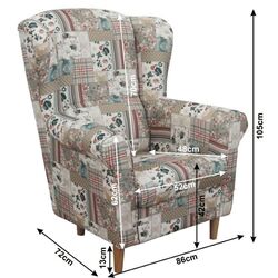 Fotoliu Mobhaus Charlot Viorica 1 (Multicolor) Thumb