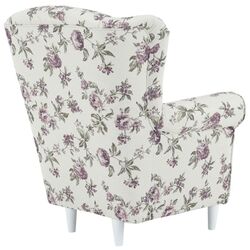 Fotoliu Mobhaus Charlot (White/Roses) Thumb