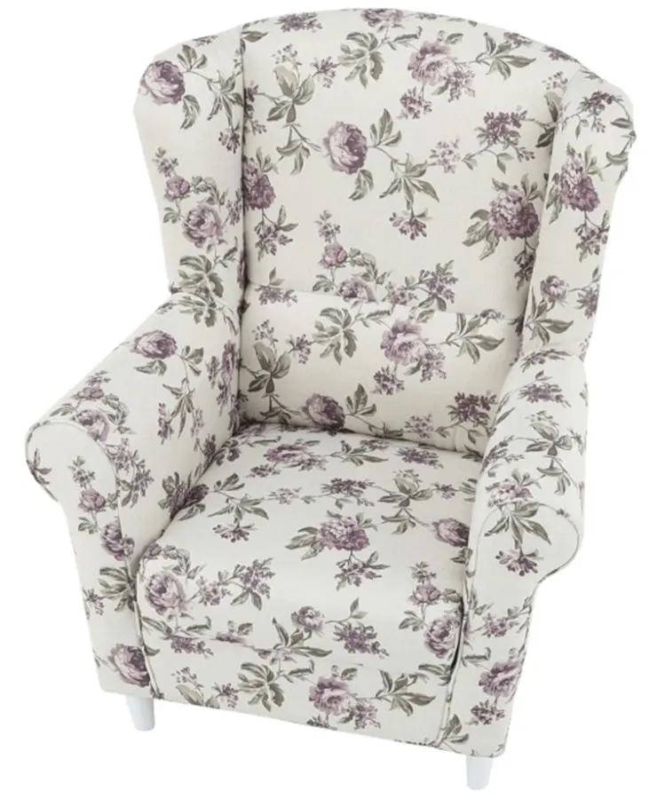 Fotoliu Mobhaus Charlot (White/Roses)