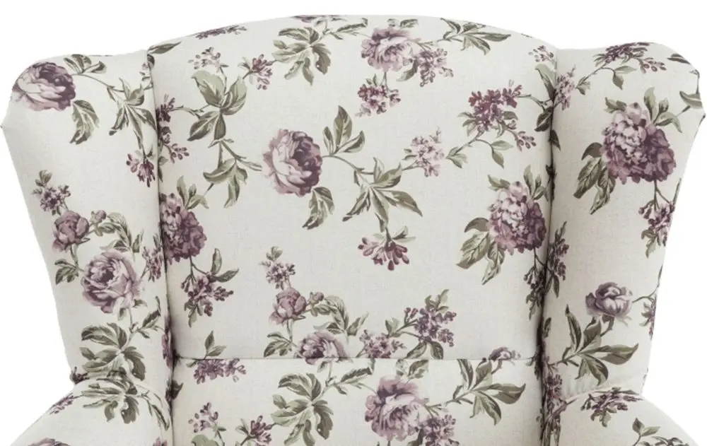 Fotoliu Mobhaus Charlot (White/Roses)