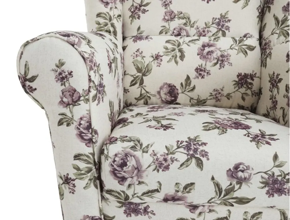 Fotoliu Mobhaus Charlot (White/Roses)