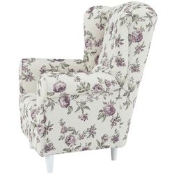 Fotoliu Mobhaus Charlot (White/Roses) Thumb