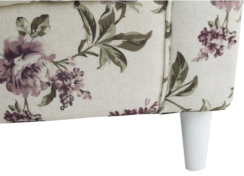 Fotoliu Mobhaus Charlot (White/Roses)