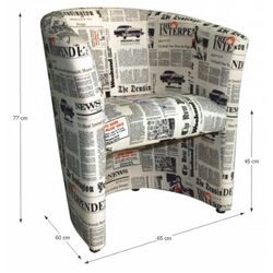 Fotoliu Mobhaus Cuba (Beige/Black) Thumb