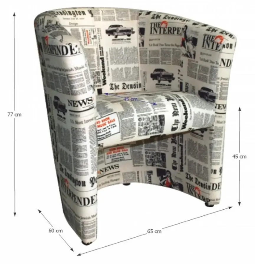 Fotoliu Mobhaus Cuba (Beige/Black)