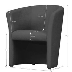 Fotoliu Mobhaus Cuba Leather (Brown) Thumb