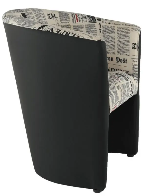 Fotoliu Mobhaus Cuba Leather/Microfiber (Black)