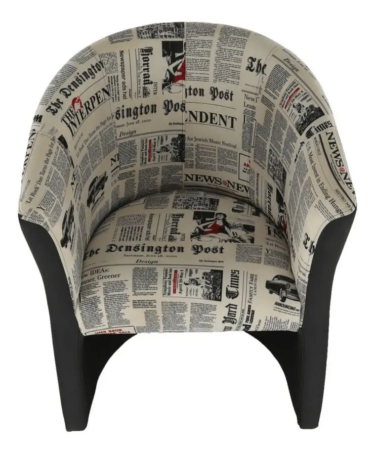 Fotoliu Mobhaus Cuba Leather/Microfiber (Black)