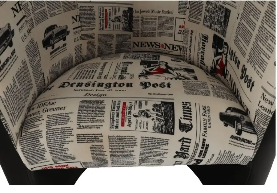 Fotoliu Mobhaus Cuba Leather/Microfiber (Black)