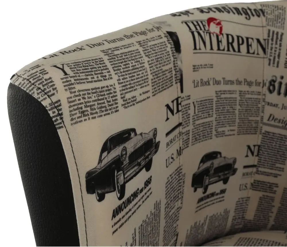 Fotoliu Mobhaus Cuba Leather/Microfiber (Black)