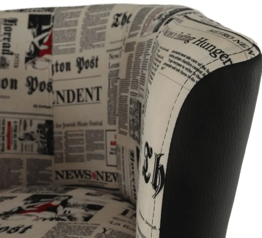 Fotoliu Mobhaus Cuba Leather/Microfiber (Black)