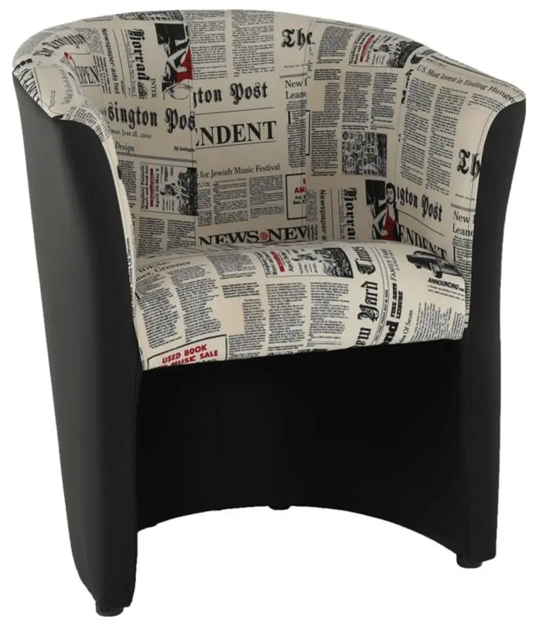 Fotoliu Mobhaus Cuba Leather/Microfiber (Black)