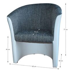 Fotoliu Mobhaus Cuba Leather/Senil (Gray) Thumb