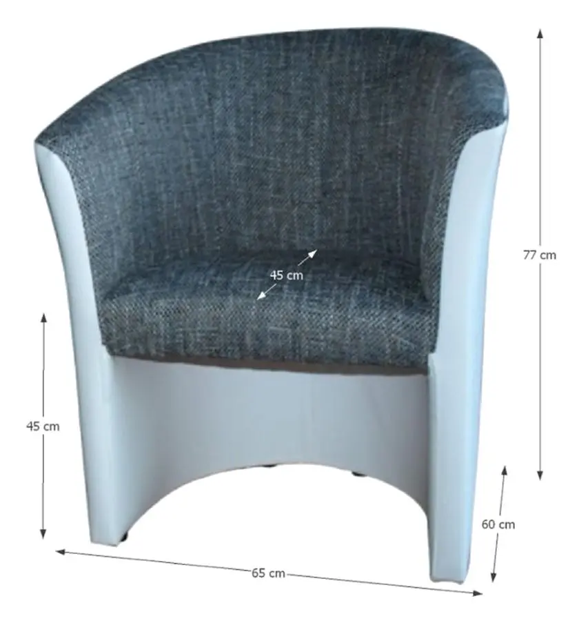 Fotoliu Mobhaus Cuba Leather/Senil (Gray)