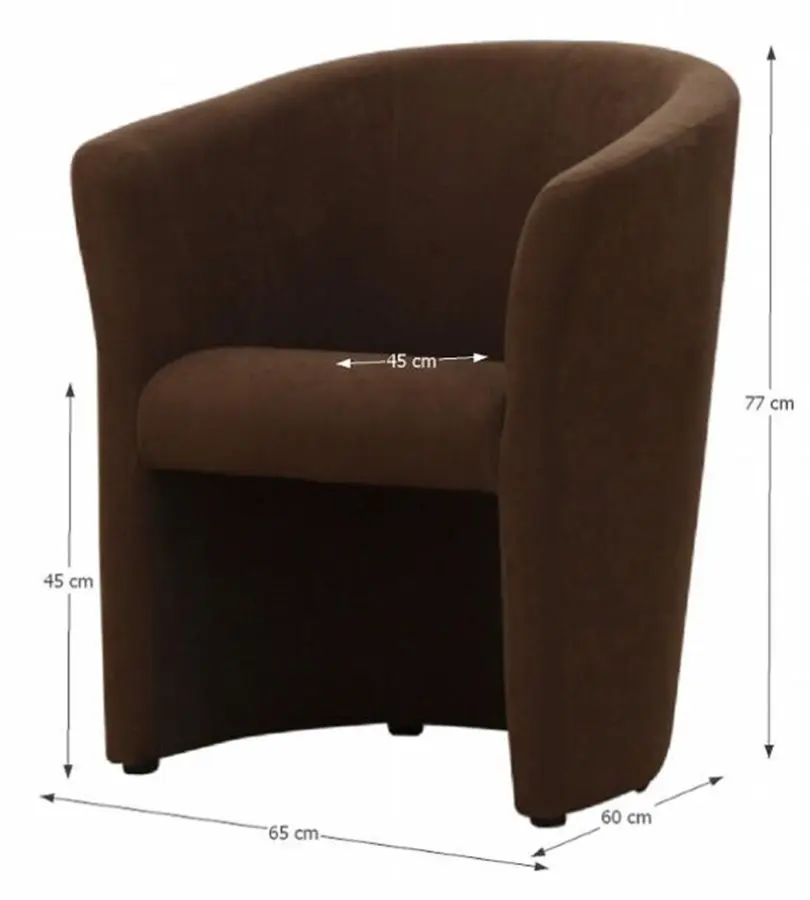 Fotoliu Mobhaus Cuba Mikrofibra (Brown)