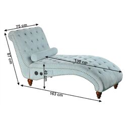 Sezlong moale Mobhaus Gregor (Dark Gray/Dark Walnut) Thumb