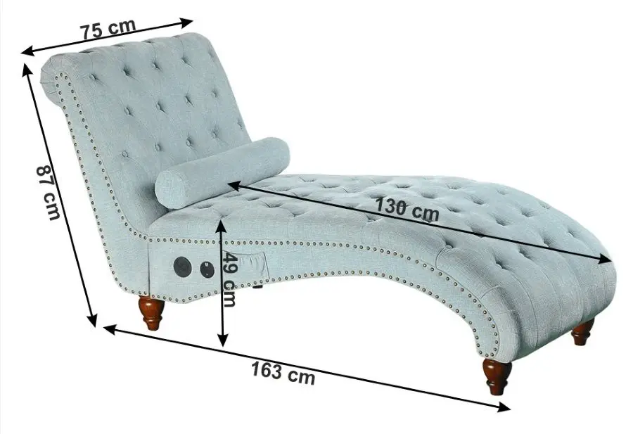 Sezlong moale Mobhaus Gregor (Dark Gray/Dark Walnut) - 3