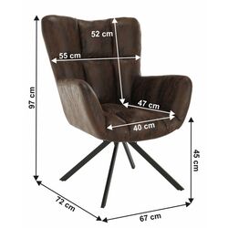 Fotoliu Mobhaus Komodo (Brown) Thumb