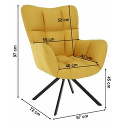 Fotoliu Mobhaus Komodo (Yellow) Thumb