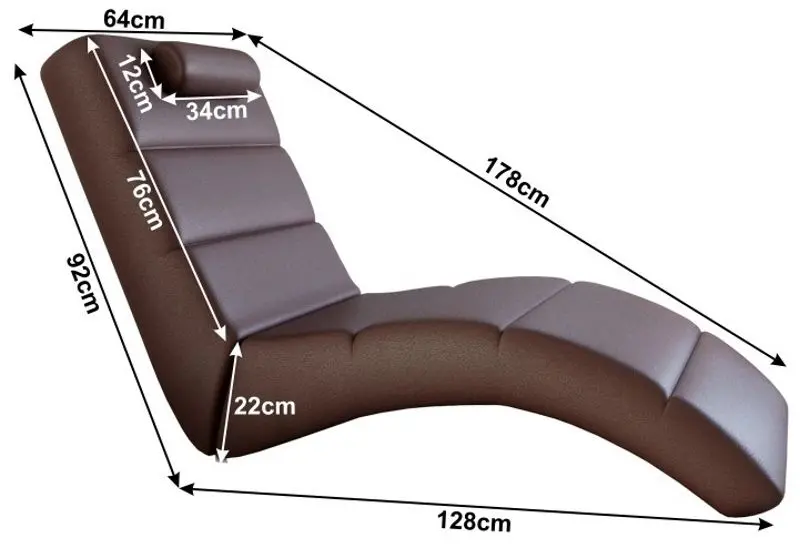 Sezlong moale Mobhaus Long (Brown) - 3