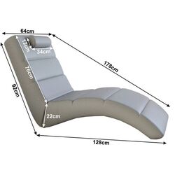 Sezlong moale Mobhaus Long (Gray) Thumb