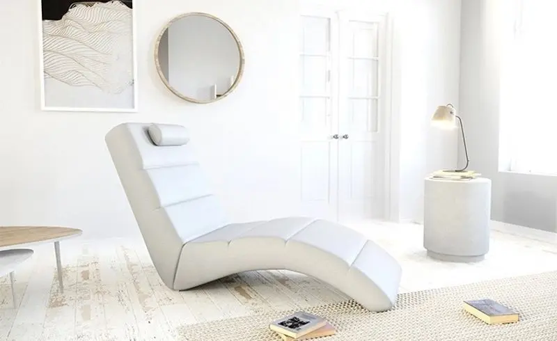 Sezlong moale Mobhaus Long (White) - 2