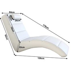 Sezlong moale Mobhaus Long (White) Thumb