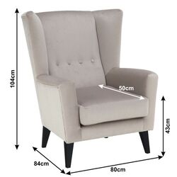 Fotoliu Mobhaus Rodeza (Cream/Black) Thumb