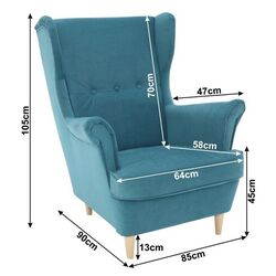 Кресло Mobhaus Rufino (Petrol) Thumb