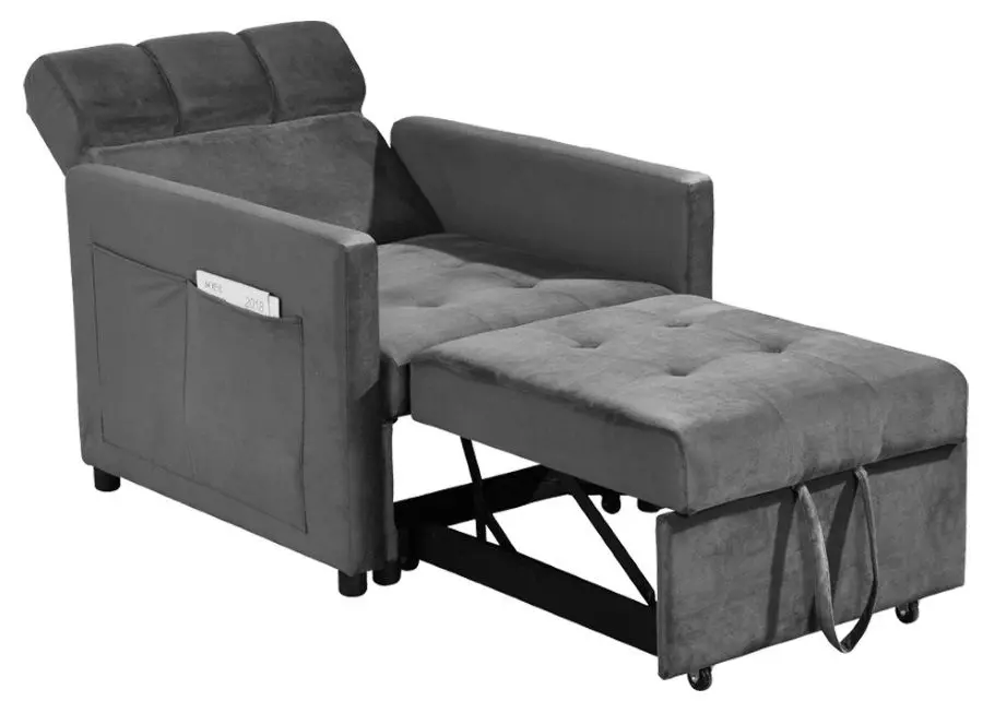 Fotoliu extensibil Mobhaus Igrim (Light Gray) - 6