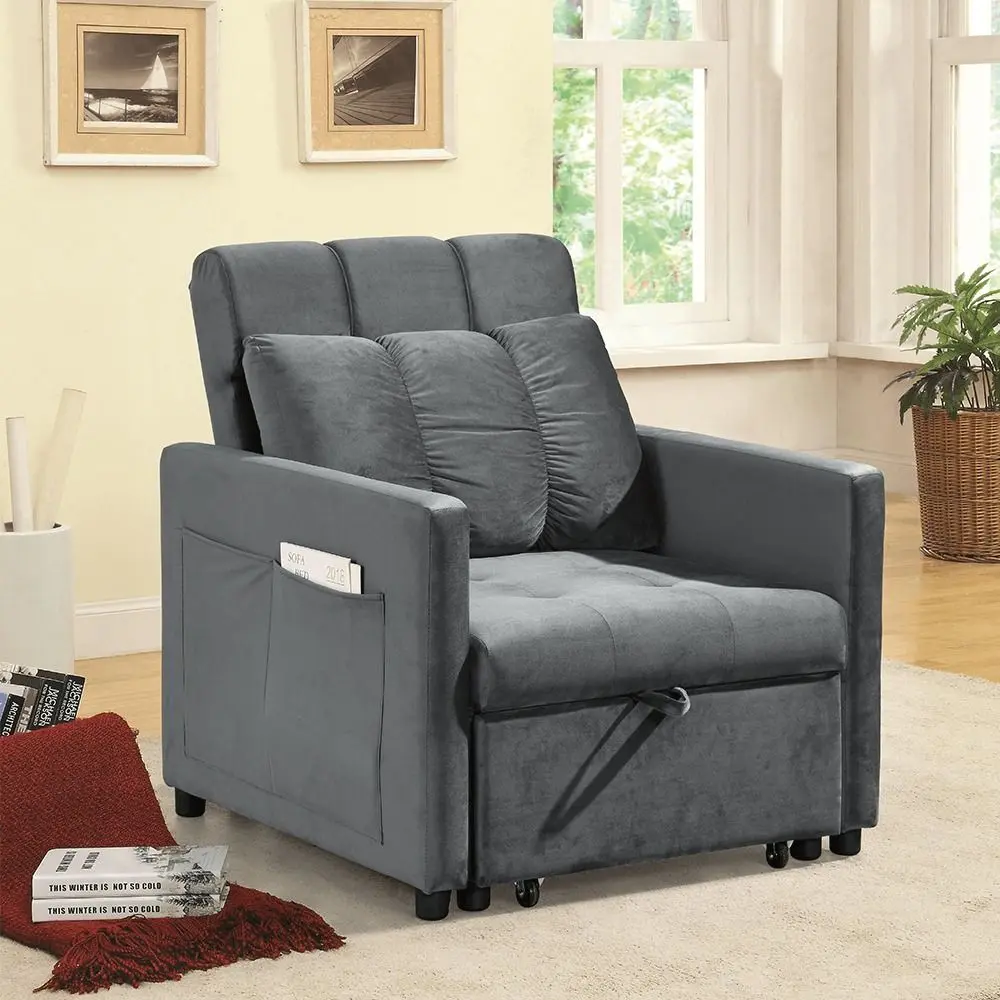 Fotoliu extensibil Mobhaus Igrim (Light Gray) - 5