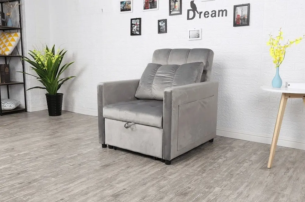 Fotoliu extensibil Mobhaus Igrim (Light Gray) - 3