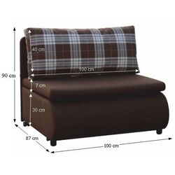 Кресло раскладное Mobhaus Keny New (Brown/Checkered pattern) Thumb