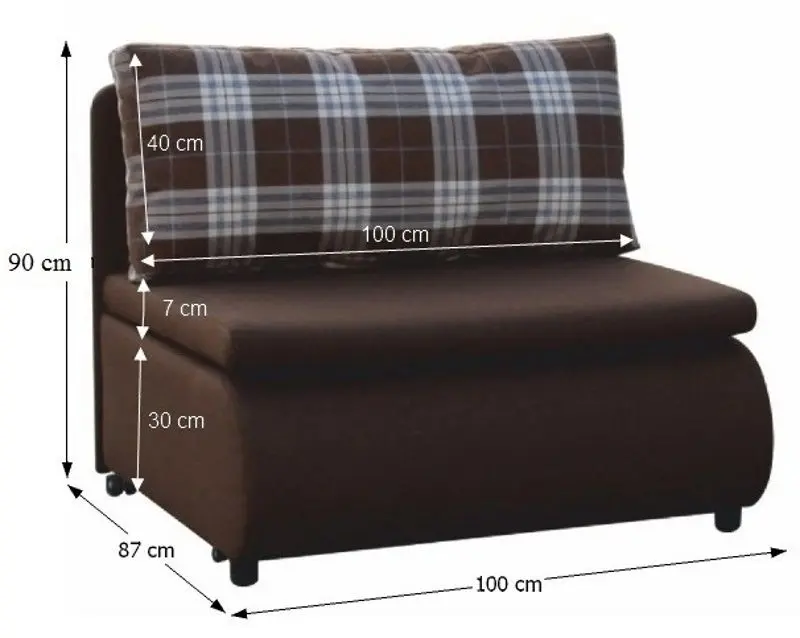 Кресло раскладное Mobhaus Keny New (Brown/Checkered pattern)