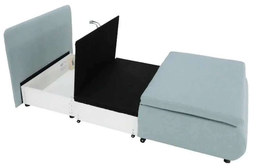 Fotoliu extensibil Mobhaus Keny New (Menthol/Cream)