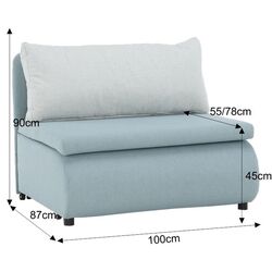 Fotoliu extensibil Mobhaus Keny New (Menthol/Cream) Thumb