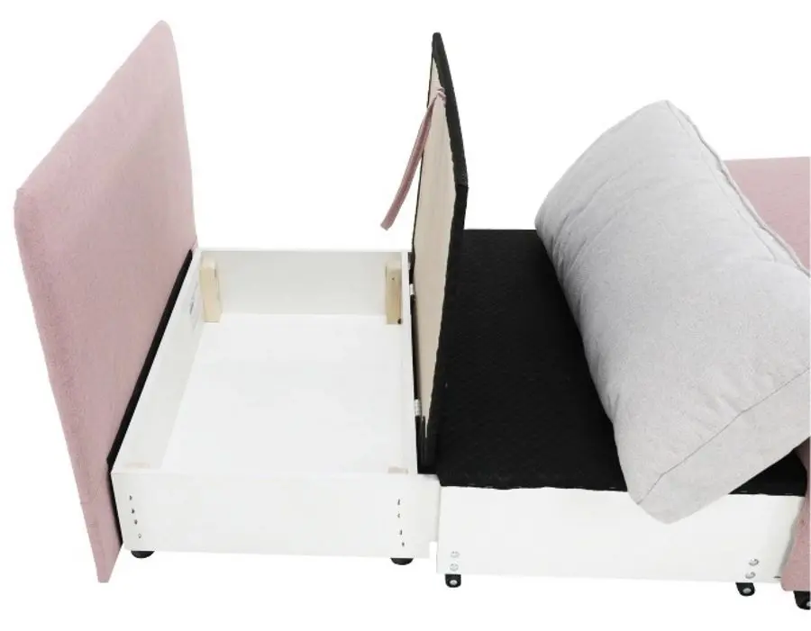 Fotoliu extensibil Mobhaus Keny New (Pink/Light Gray)