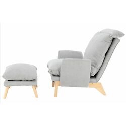 Кресло с подставкой для ног Mobhaus Zander (Light Gray/Natural) Thumb