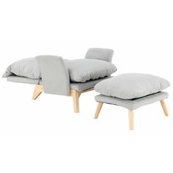 Кресло с подставкой для ног Mobhaus Zander (Light Gray/Natural) Thumb