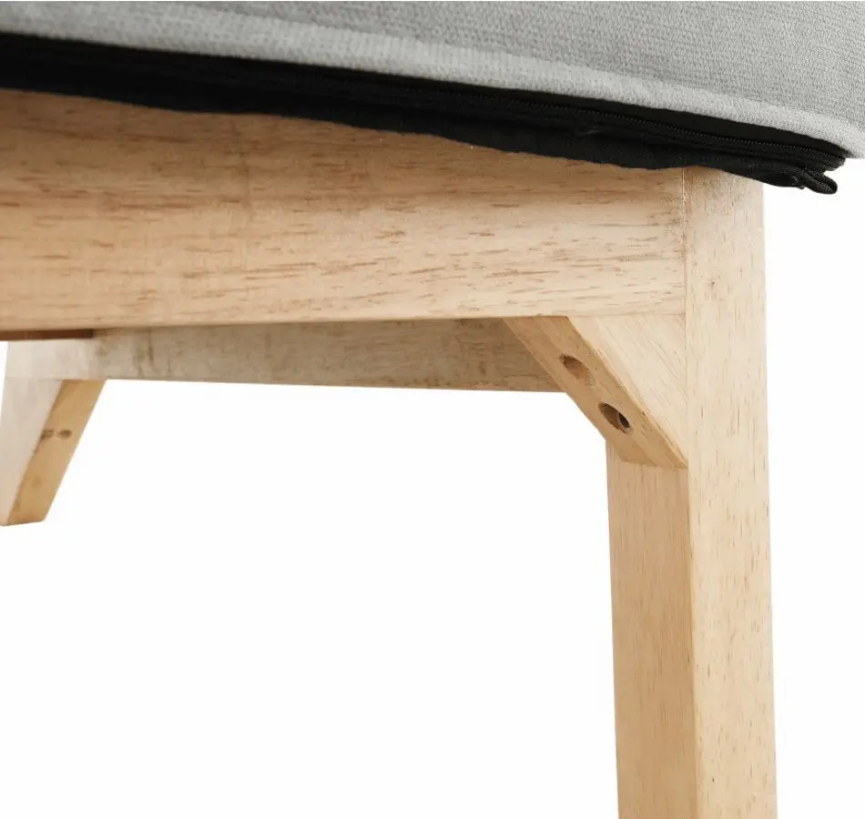 Кресло с подставкой для ног Mobhaus Zander (Light Gray/Natural) - 6