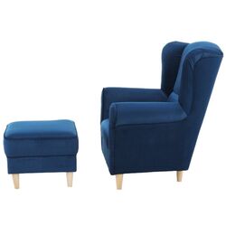 Fotoliu cu puf Mobhaus Astrid (Blue) Thumb