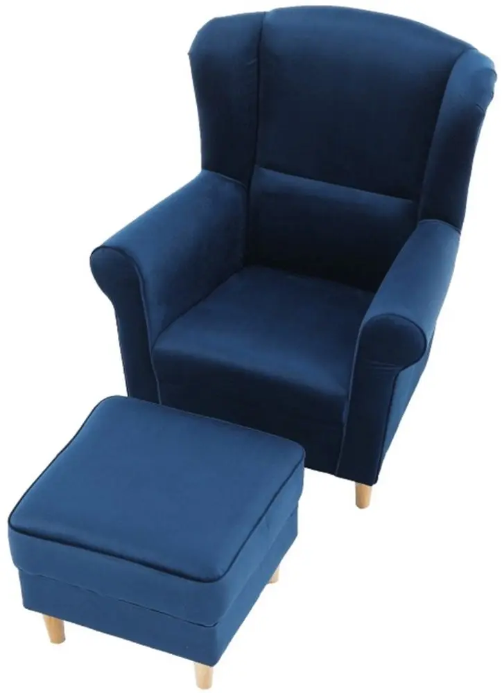 Fotoliu cu puf Mobhaus Astrid (Blue) - 8