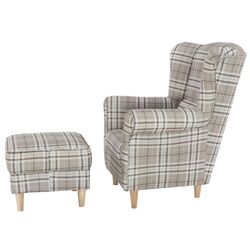 Кресло с пуфом Mobhaus Astrid (Brown) Thumb