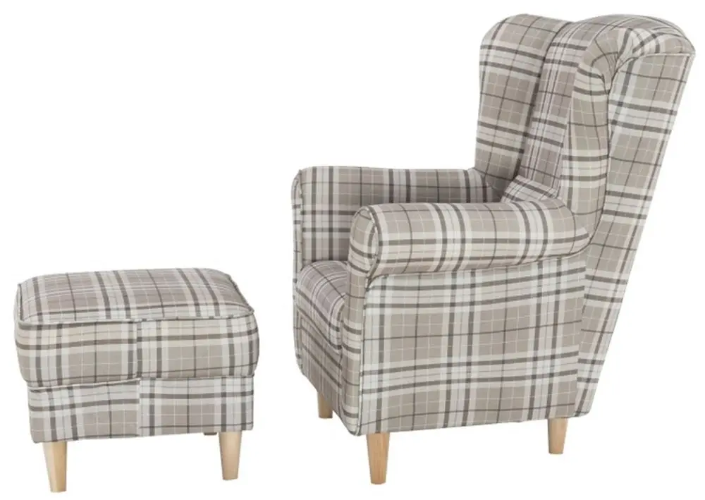 Кресло с пуфом Mobhaus Astrid (Brown)