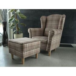 Кресло с пуфом Mobhaus Astrid (Brown) Thumb